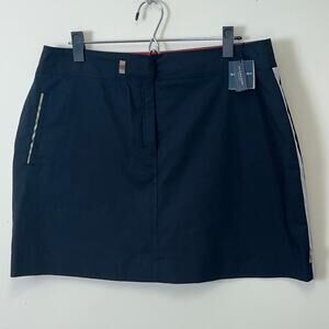 NEW Burberry Golf Skort Skirt 12 Black White Nova Check